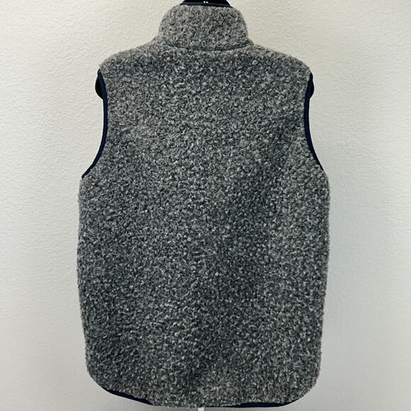 Woolrich Womens Siskiyou Fleece Vest Curly Fuzzy Full Zip 18551 Gray L Large - Picture 2 of 8